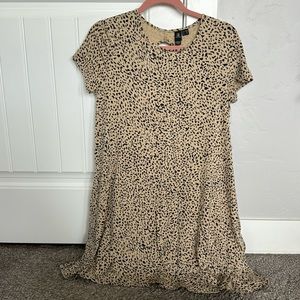 Volcom high wired dress cream and black cheetah-like print in size medium NEW